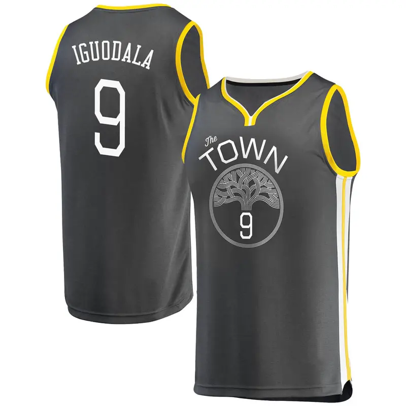 Gold Andre Iguodala Youth Golden State Warriors Fanatics Branded Charcoal Fast Break Jersey - Statement Edition