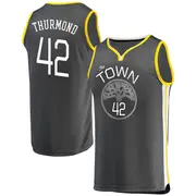 Gold Nate Thurmond Men's Golden State Warriors Fanatics Branded Charcoal Fast Break Jersey - Statement Edition