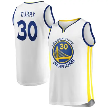 Gold Stephen Curry Men's Golden State Warriors Fanatics Branded White Fast Break Jersey - Association Edition